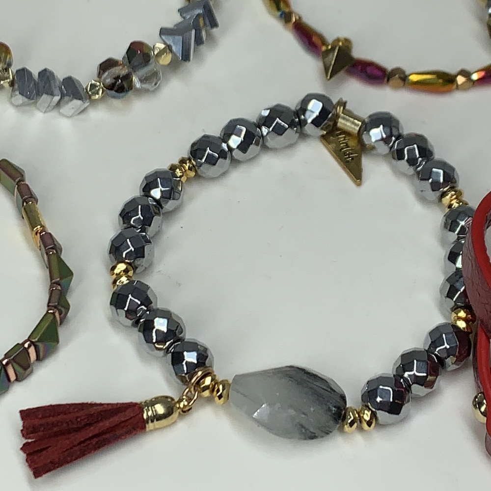 Erimish Fire Stack 5 Stretch Bracelets, 2 Charms,… - image 8